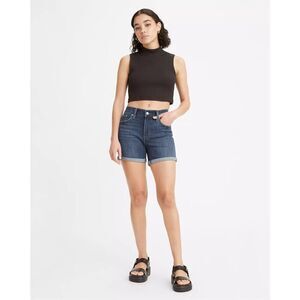 Levi’s Mid Length Women's Shorts dark denim size 25 (0)                C